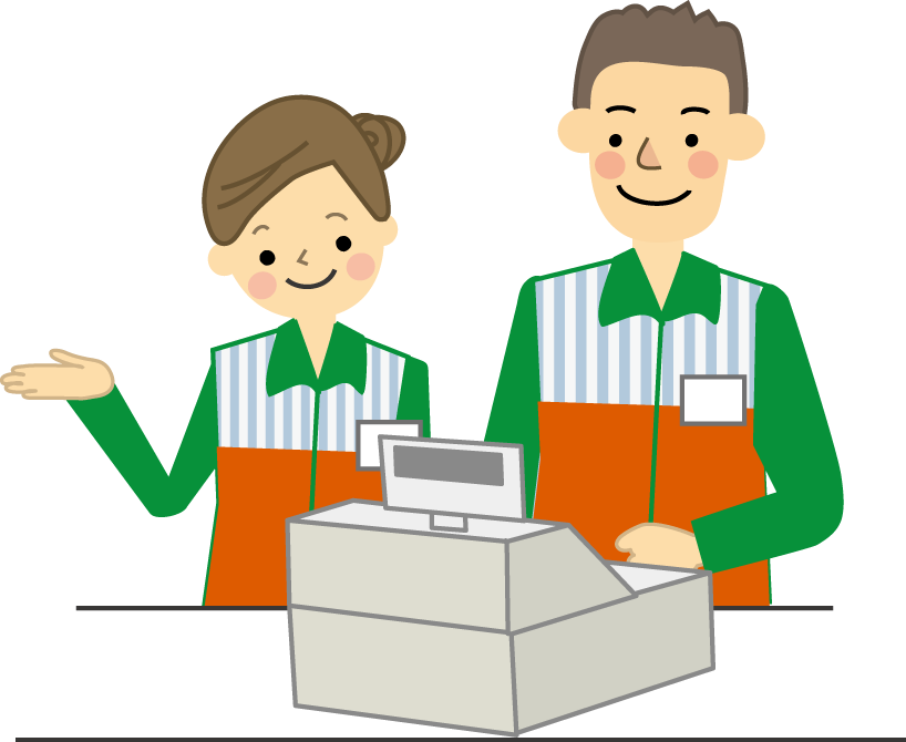 人物 職業 販売 レジ イラスト 無料素材