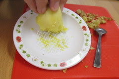 Peeling and Grating Ginger