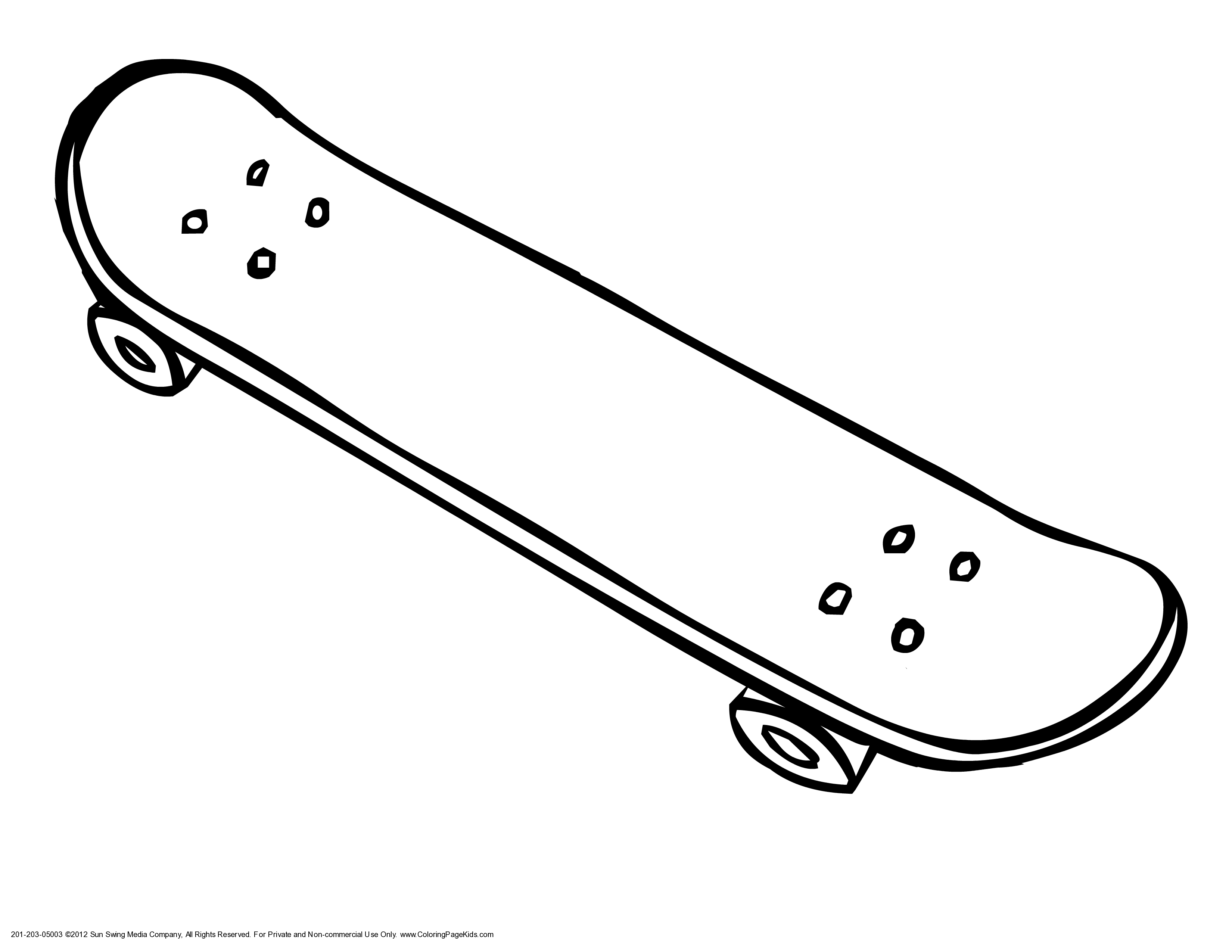 Skateboard coloring pages