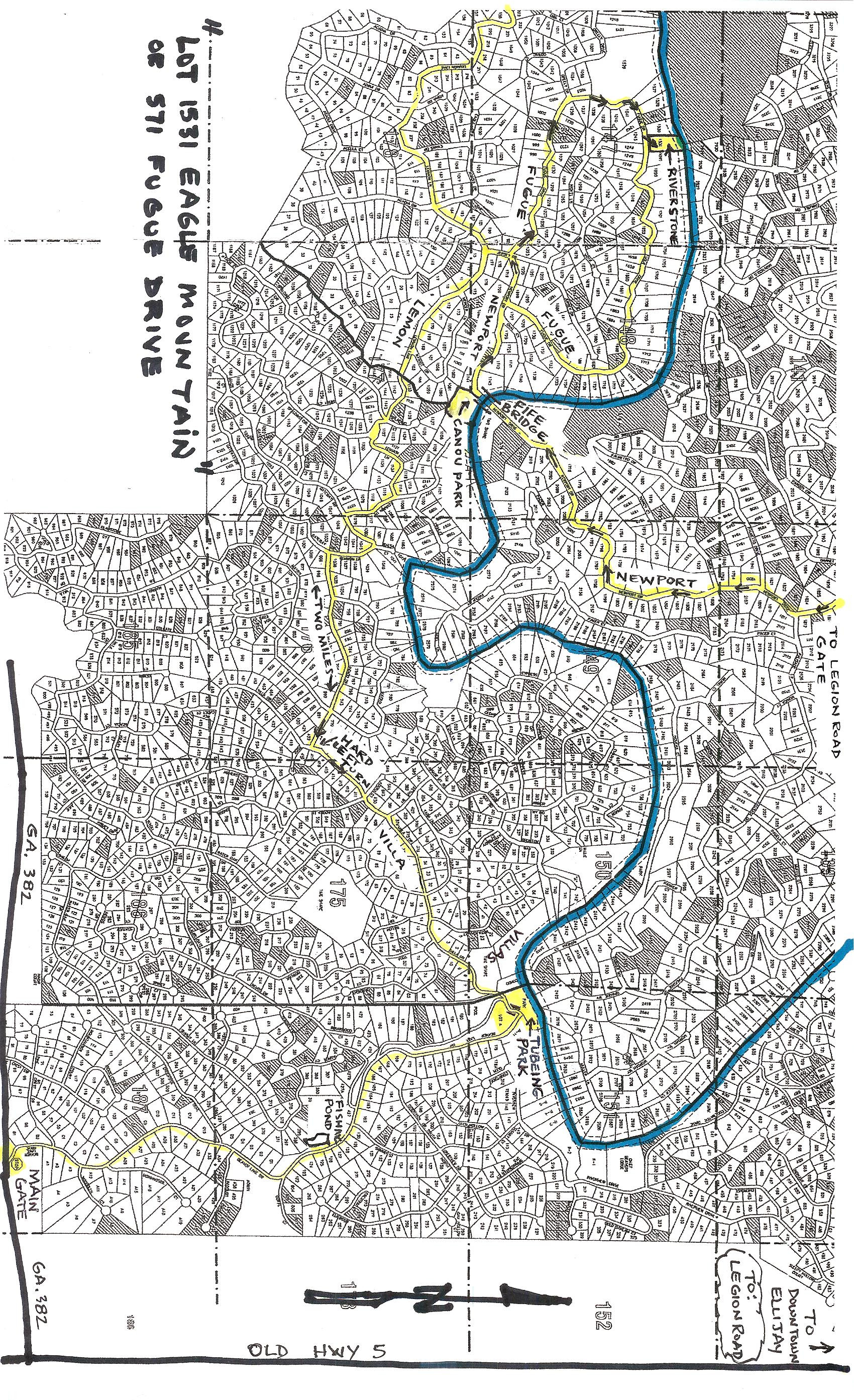 Coosawattee River Resort Map