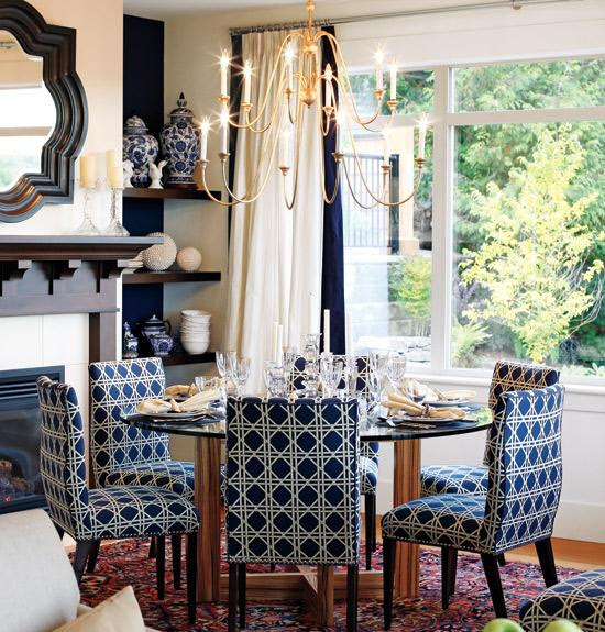 Navy Blue Dining Chairs - Cottage - dining room - Sarah Richardson ...