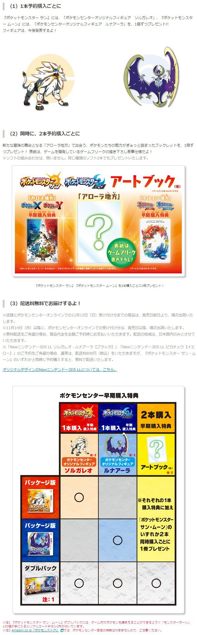 ポケットモンスター サン ムーンをポケモンセンター ポケモンストア ポケモンストア アウトレット 北陸小矢部 ポケモンセンターオンライン ポケモンexpoジム オフィシャルショップで予約すると豪華特典付き コンシューマゲームファン