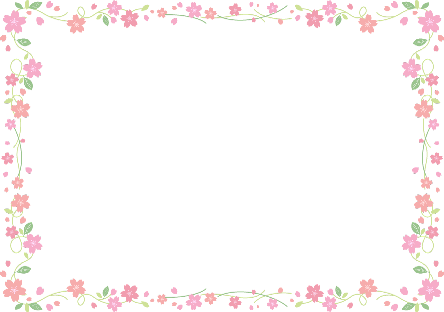 フリーイラスト さくらの花と花びらの飾り枠でアハ体験 Gahag 著作権フリー写真 イラスト素材集