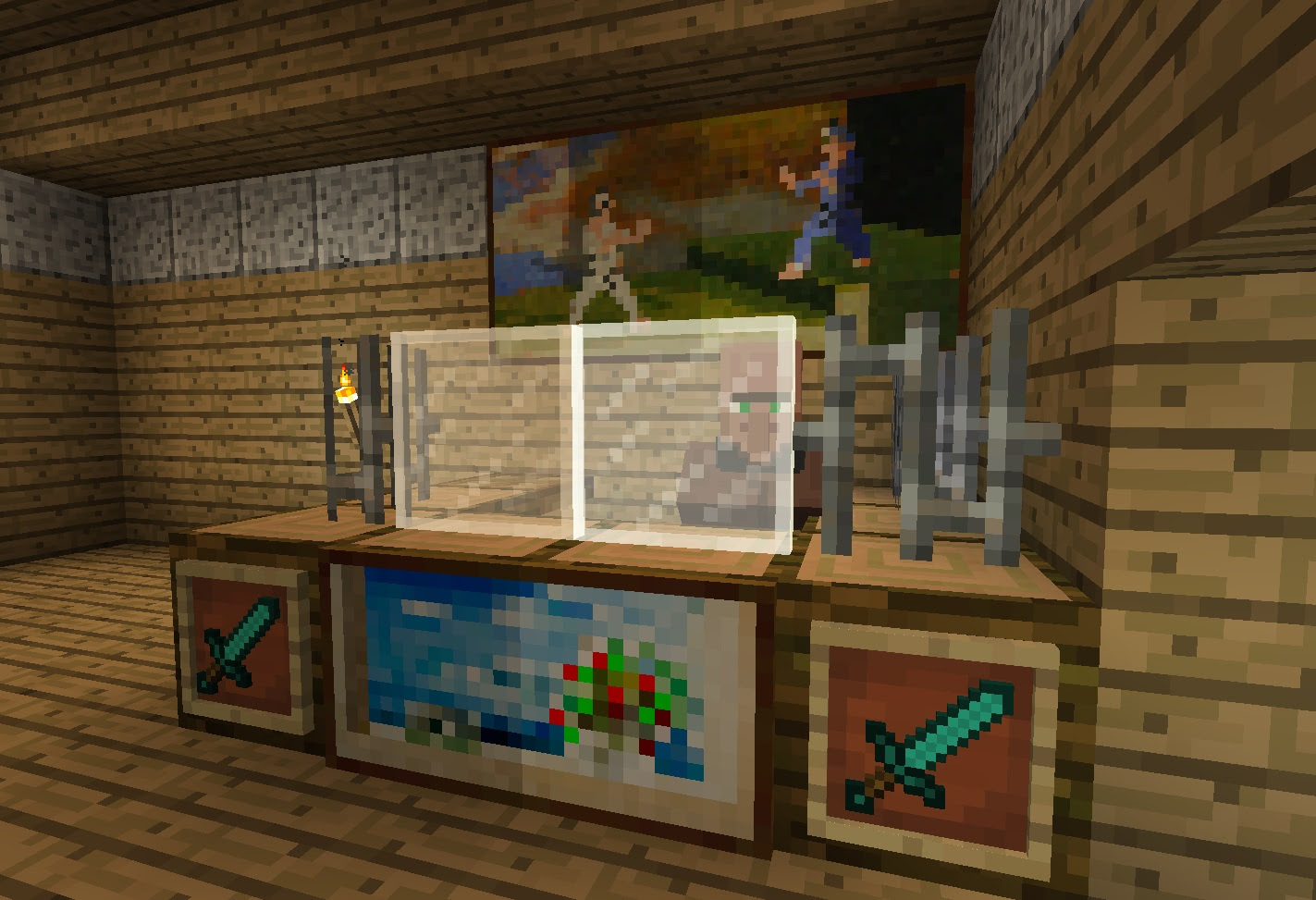 自警団の内装編 カッコイイ受付や作戦会議が可能なスペースを確保 その35