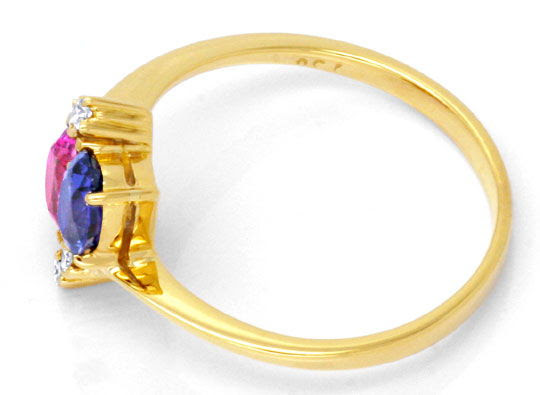 Original-Foto 3, DIAMANTRING SPITZEN-RUBIN, SUPER-SAFIR, 18K GOLD LUXUS!, S6730