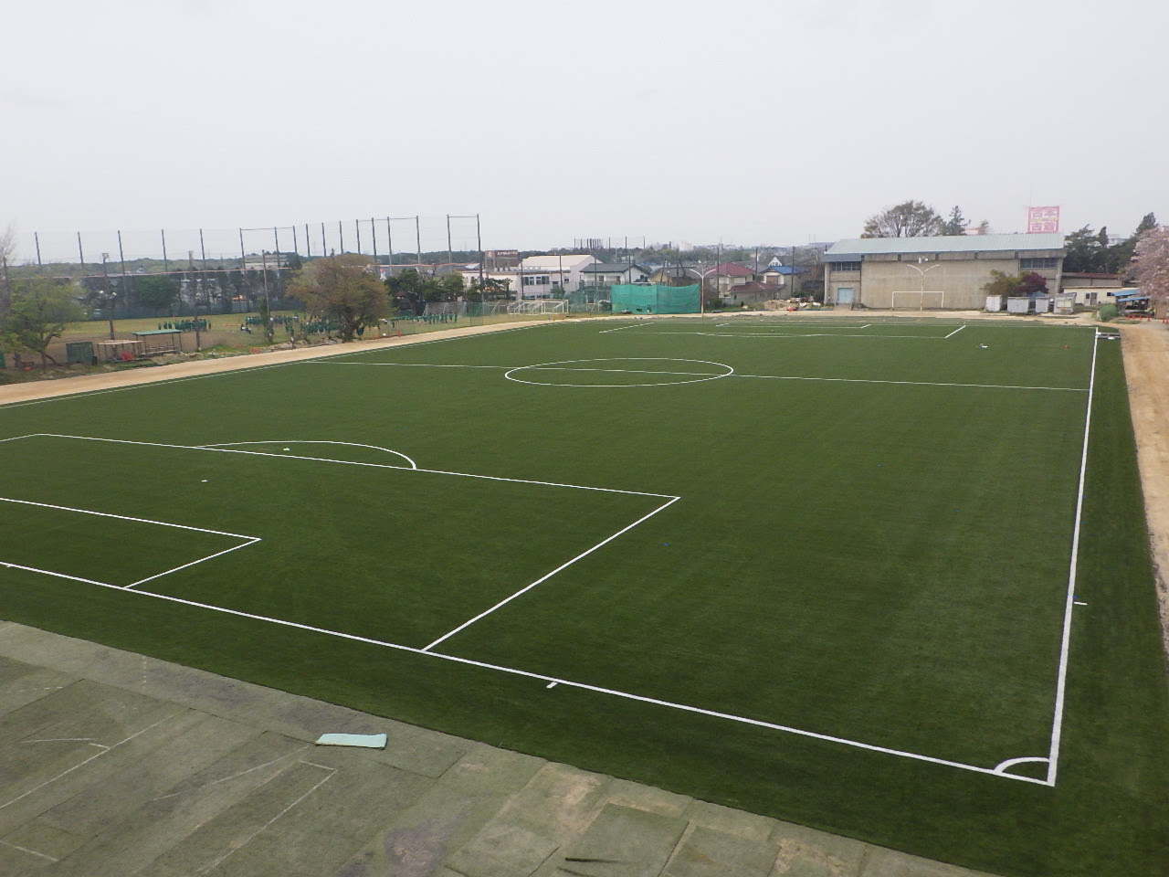 法人 県立八千代高等学校 サッカーエリア人工芝化工事 ロングパイル人工芝 競技フィールド スポーツ グランド グラウンド 運動場 サッカー 信頼と安全の施工実績 マルソル株式会社 大阪 東京