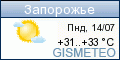 GISMETEO: Погода по г.Запорожье