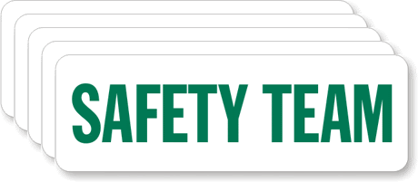 Hard Hat Labels - Safety Team, SKU: L-0512-VS
