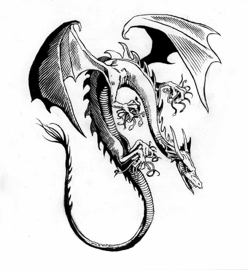 Cool Drawing Of Dragons at GetDrawings | Free download