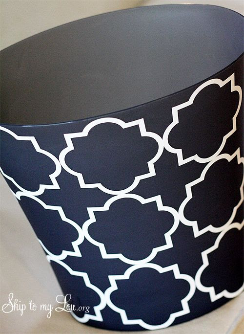 Easy Embellished Trash Can Tutorial! www.skiptomylou.org
