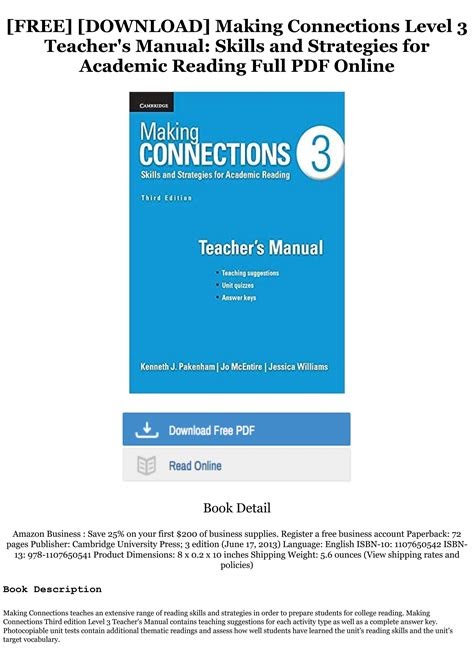 PDF Making Connections 3 Teacher Manual