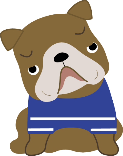 ブルドック 犬のイラスト 無料イラストフリー素材
