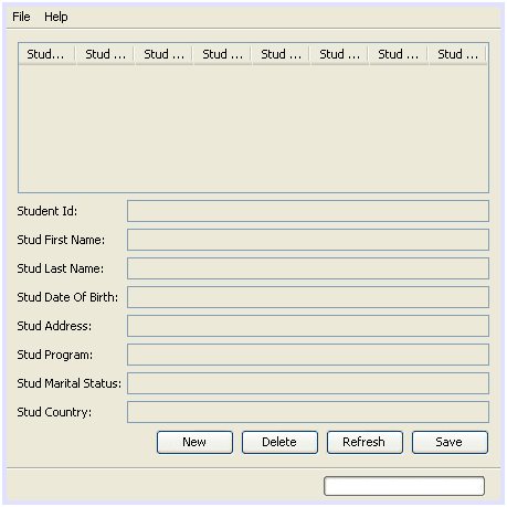 Step-by-step on Java desktop GUI application development and MySQL screen snapshots