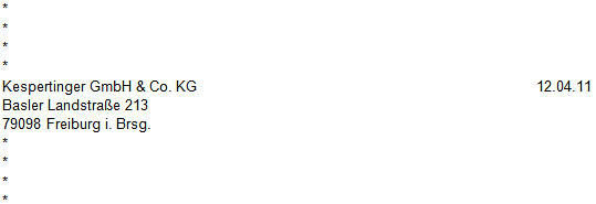 Datum Datumsangabe Privater Geschaftsbrief