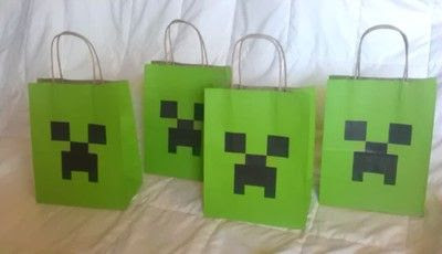 Minecraft Party Favor Bags 12+1 Bonus on eBay!