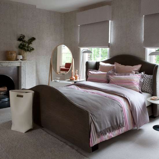 Pink and grey bedroom | Decorating ideas - traditional bedrooms ...
