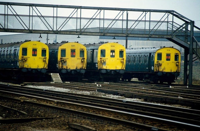 In the foreground is the double-track North Kent Line. Classic EPB 