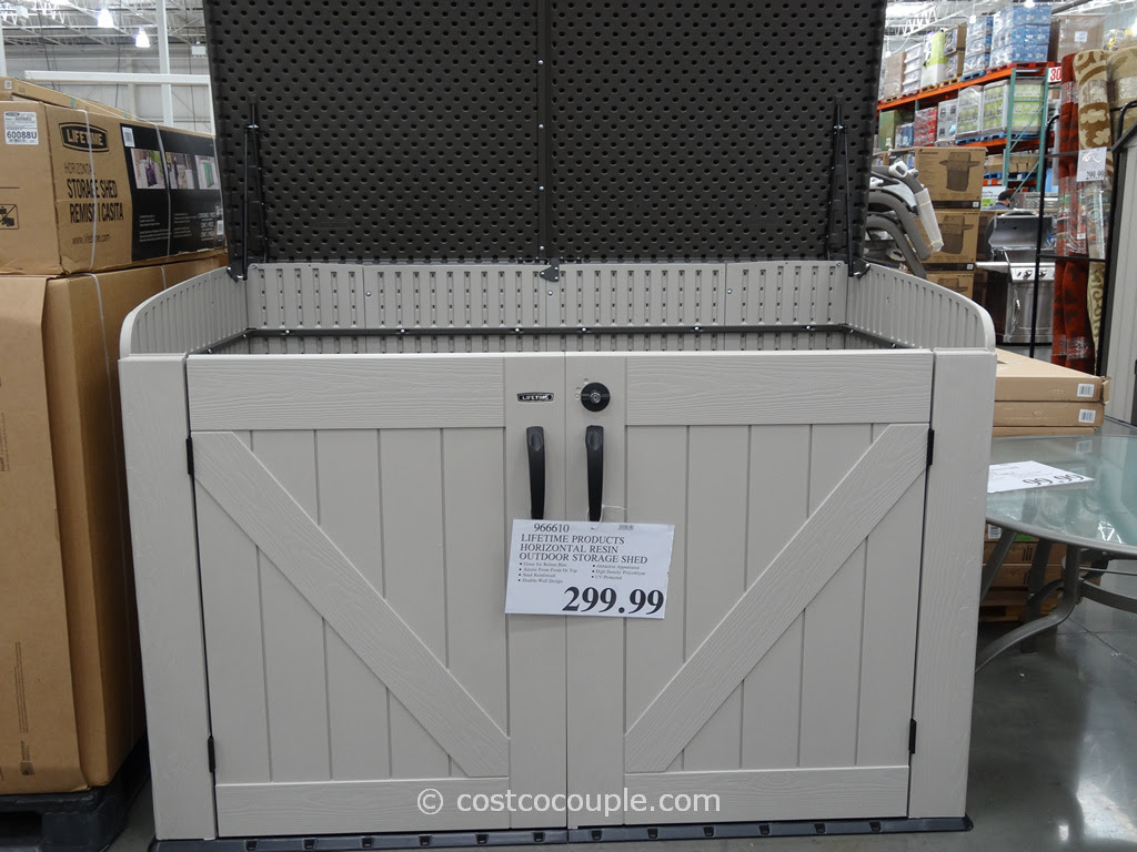 Lifetime Products Horizontal Resin Outdoor Storage Shed