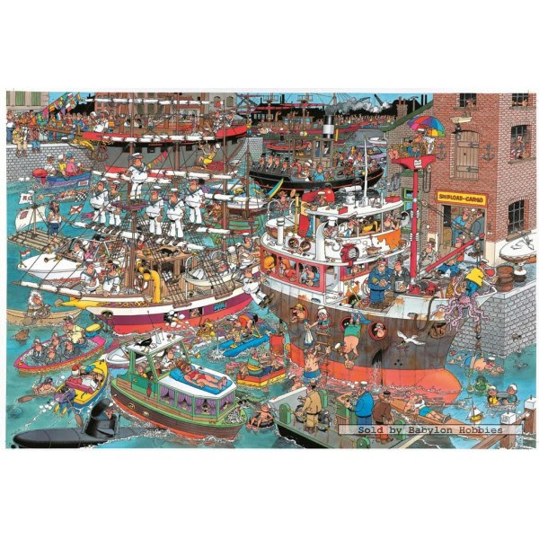 1500 Pcs Crazy Harbour Jan Van Haasteren By Jumbo Babylon Hobbies Puzzles