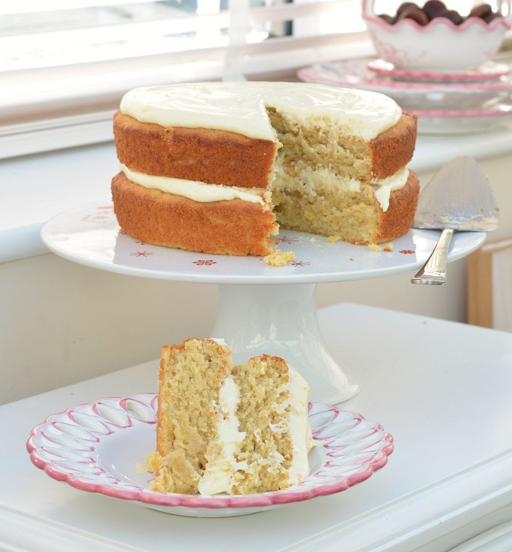 Spiced Grapefruit Cake with Lemon & Ginger Cream Cheese Frosting
