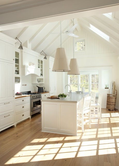 Coastal Loft Sun-Drenched Kitchen - beach style - kitchen - boston ...