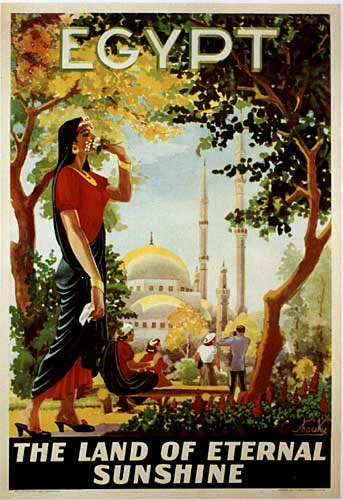 Egypt vintage travel poster  