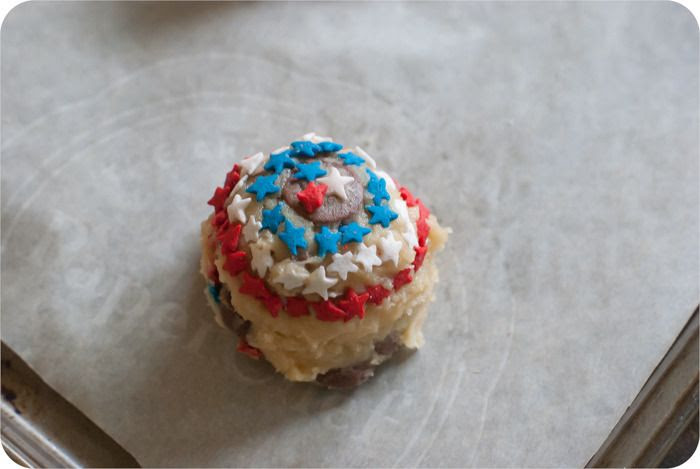 4th of July Soft Milk Chocolate Chip Cookies 