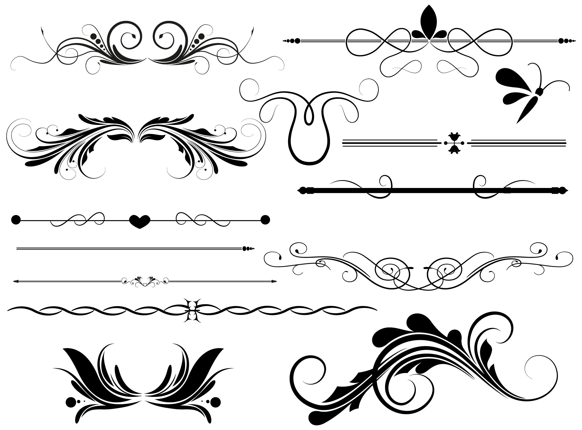 Download 14 Vintage Line Vector Images - Vintage Vector Ornaments, Vintage Vector Border Line and Free ...