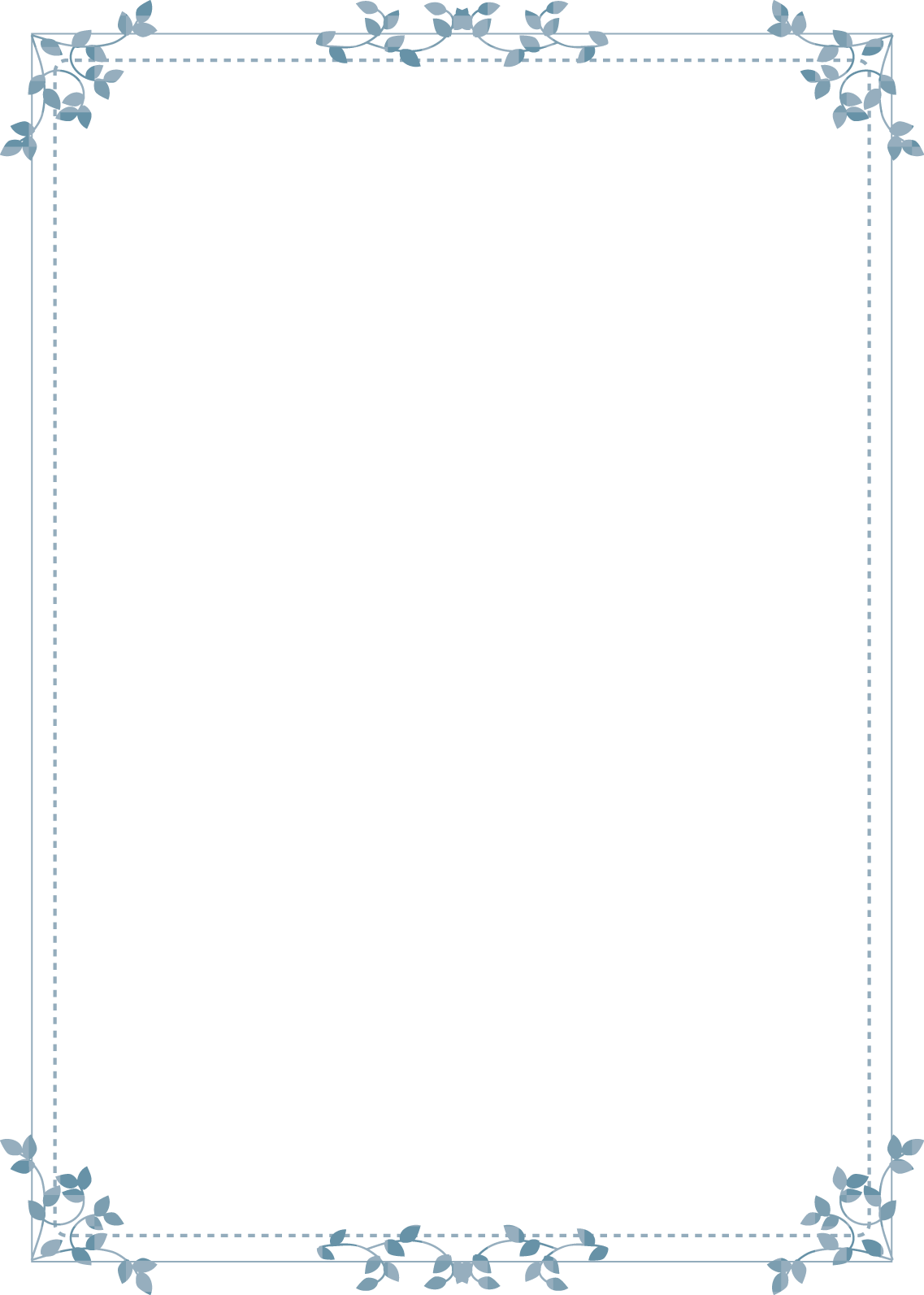 枠・飾り枠フレーム（葉デザイン）無料イラスト素材