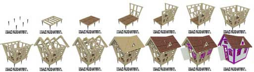 Complete set of cabin plans (pdf): layouts, details, sections ...