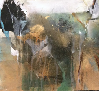 Contemporary Botanical Floral Painting "Spaciousness" by Intuitive Artist Joan Fullerton-Painting Art