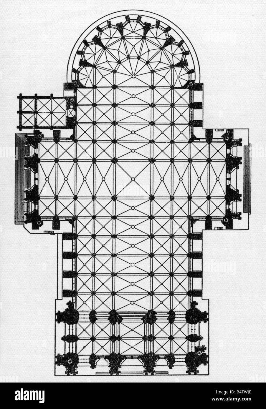architecture floor plans  Cologne  Cathedral  built 1148 