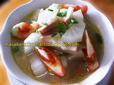 resep sayur lobak rebung bambu muda