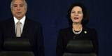 Temer ao lado de Raquel Dodge