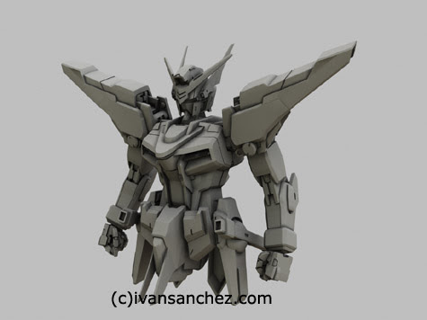 mobile suit gundam akatsuki oowashi owashi shiranui mode 3d mesh cg sandrum