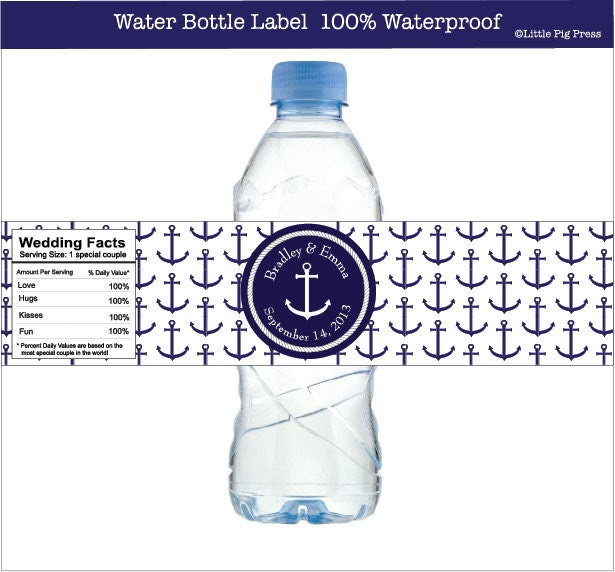 Free Printable Nautical Water Bottle Labels BottleYourBrand