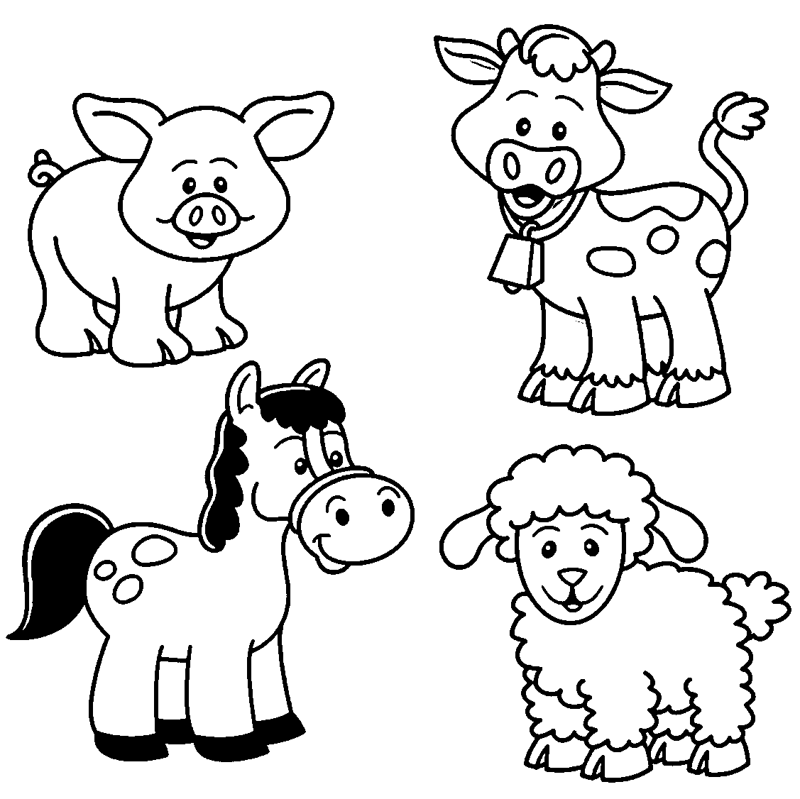 Download Coloring Book Farm Animals Free - 271+ File for DIY T-shirt, Mug, Decoration and more for Cricut, Silhouette and Other Machine