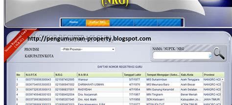 nrg nomor registrasi guru  melihat koleksi