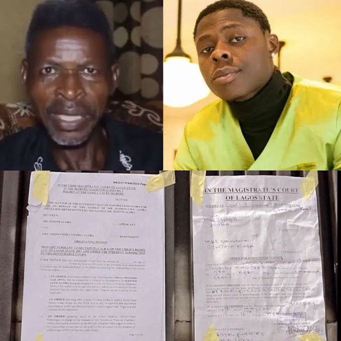 Mohbad's father pastes notice for DNA test on his daughter-in-law Wunmi's gate