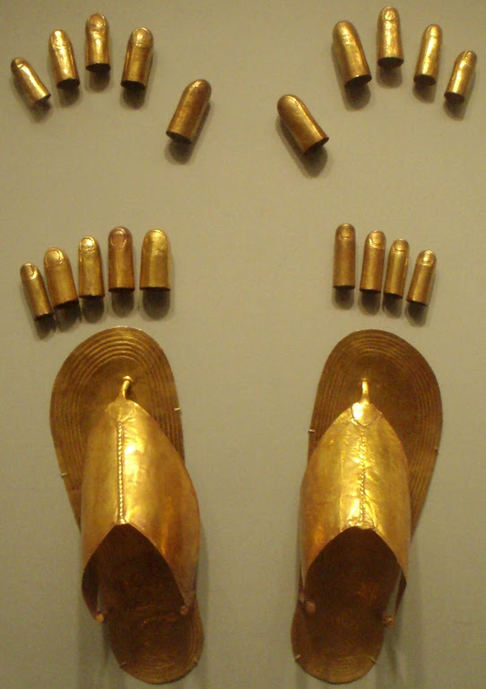 gold sandals