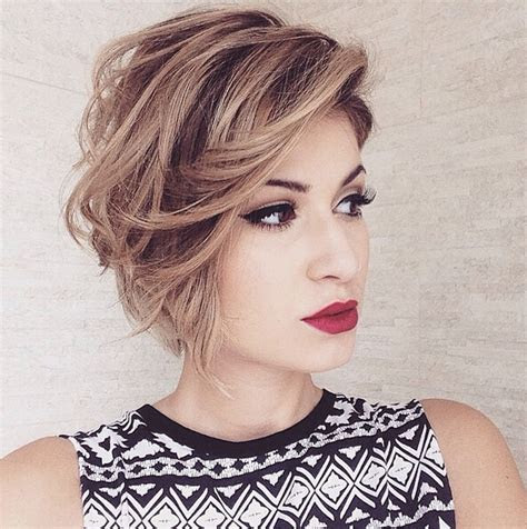 messy bob haircut  hear face shape short hairstyles  popular haircuts