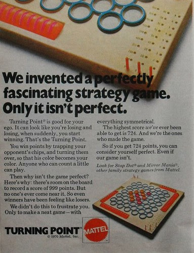 1970 Mattel Vintage Toy Game Advertisement TURNING POINT by Christian Montone