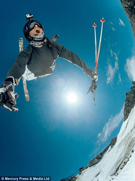 Abe Kislevitz shows his flipping skills on skis