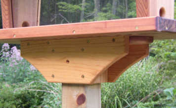 Hurley-Byrd Bird Feeder Large Pole Mounts for 4x4 Posts