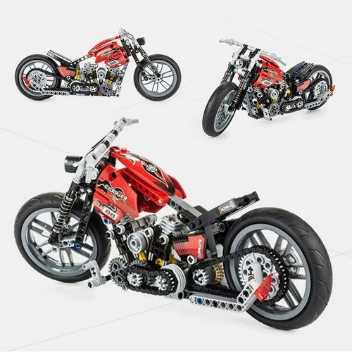 Race Motorcycle Building Block Brick Toy Moto Children ...