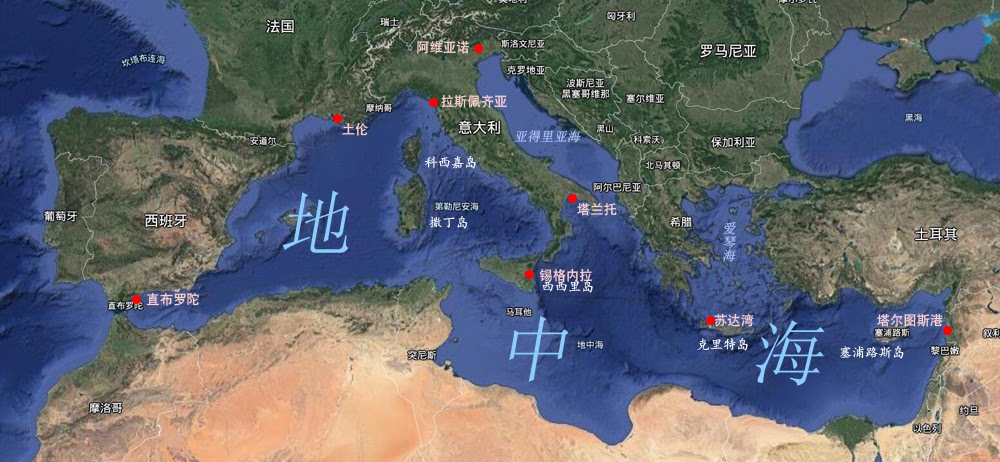 地中海周边国家地图 万图壁纸网