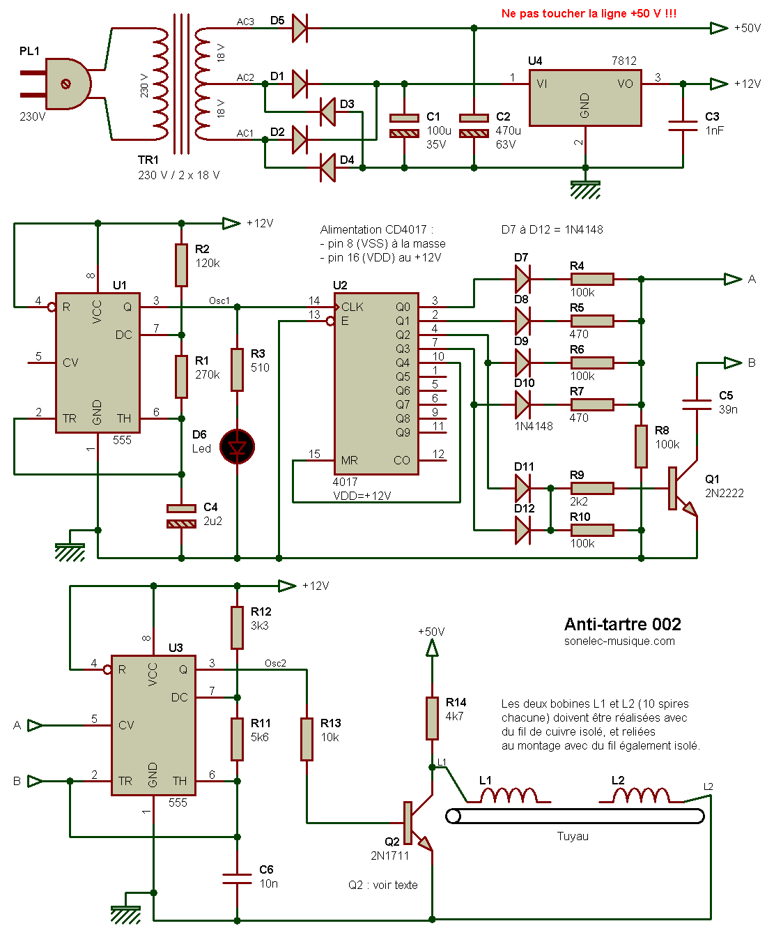 Schema anti tartre electronique