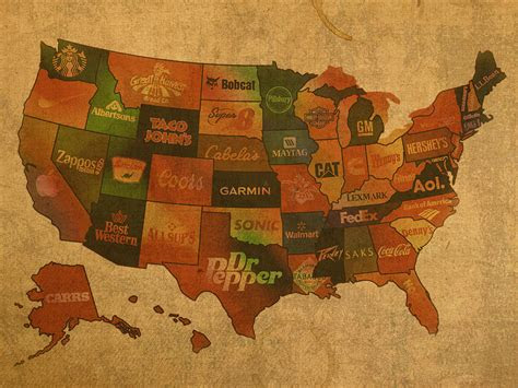 corporate america map mixed media  design turnpike