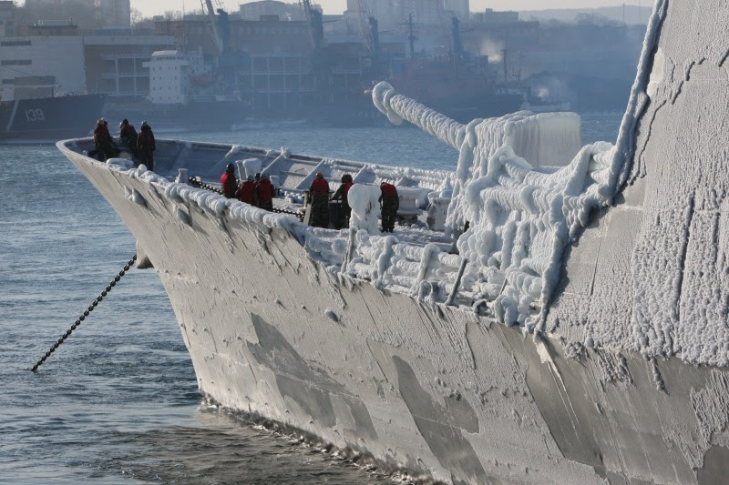 韓国の軍艦がロシア訪問 氷の彫刻 に 中国網 日本語