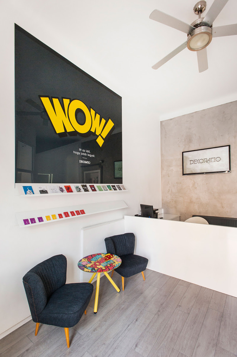This Office Is Filled With Graphics And Artwork Inspired 
